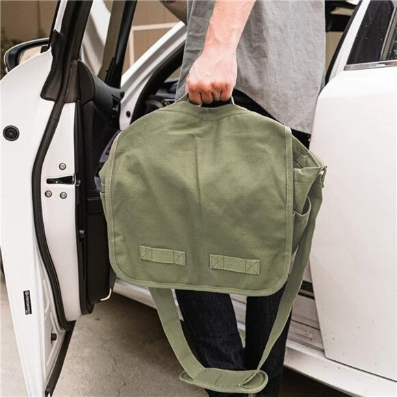 Classic Messenger Bag - Vintage Canvas Shoulder Bag for All-Purpose Use - Picture 6 of 6